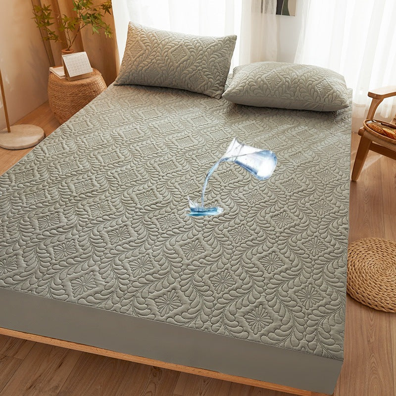 Drap-housse matelassé doux et imperméable, anti-taches, housse de matelas
