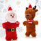 Navidad Santa Claus Doll Squeaker Interactive Plush Dog Toy