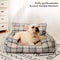 Couverture assortie à carreaux Vintage, chaude, amovible, lavable, pour chien et chat, canapé-lit, oreiller assorti
