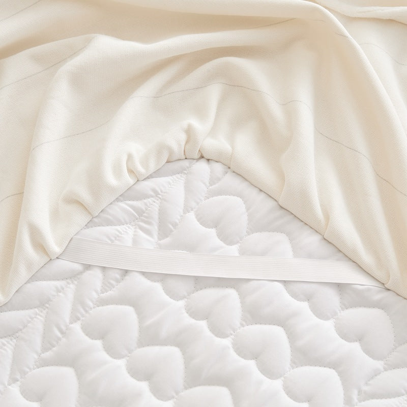 Set de falda de la cama acolchada de terciopelo cremoso de la leche