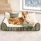 Plush Warm Stripe Orthopedic Dog & Cat Sofa Bed With Pillows- Grove Couch