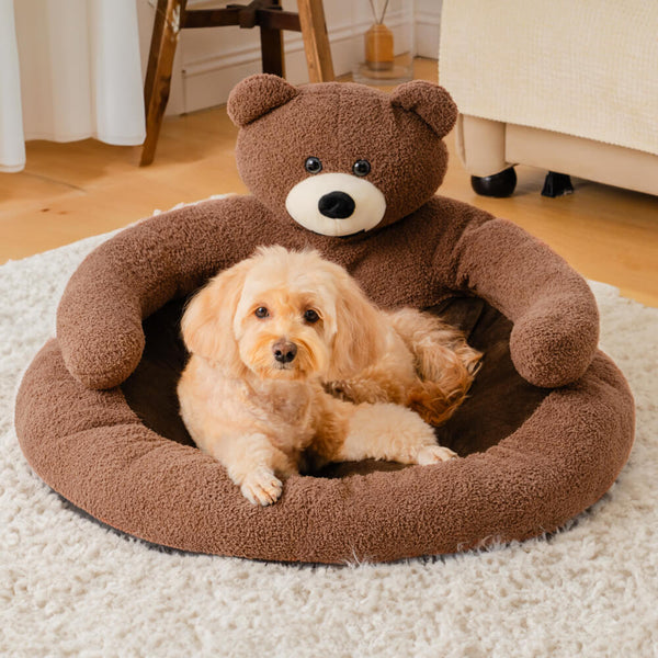 Linda cama de gato de oso de abrazo desmontable