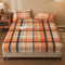 Classic Pineapple Grid Velvet Warm Fitted Sheet Mattress Cover