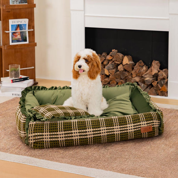Cama de almohada de almohada para perros de lujo con almohadilla para perros de lujo