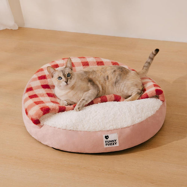 Cama de gato ultra suave y redonda para dormir