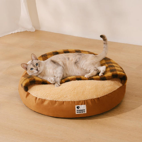 Cama de gato ultra suave y redonda para dormir