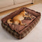 Classic Luxury Floral Washable Cozy Bolster Dog Pillow Bed- Bliss Napper