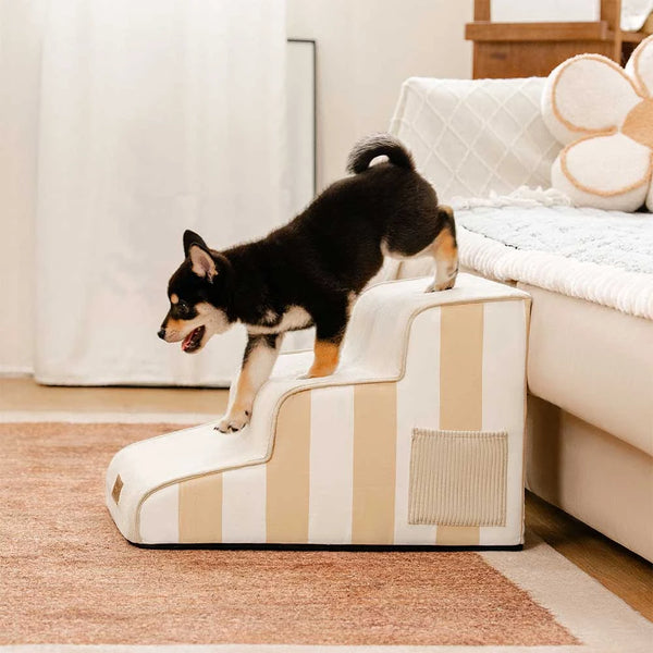 Trendy Striped Removable Sponge Anti-Slip Pet Stair - SafeStep