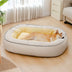 Cama de perros de soporte completo resistente a los arañazos de cuero no resistente al agua