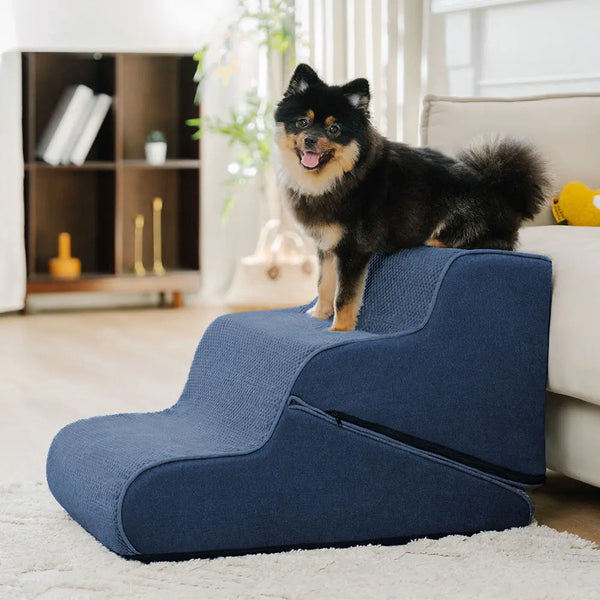 Multifunctional 2-in-1 Foldable Dog Stairs with Ramp Mode