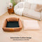 Sofá-cama vintage grande e aconchegante para cachorro
