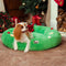 FUNNYFUZZY Christmas Wreath Plush Calming Dog Bed – HolidaySnuggle