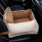 Light Coffee Waterproof Safety Dog Car Seat Bed