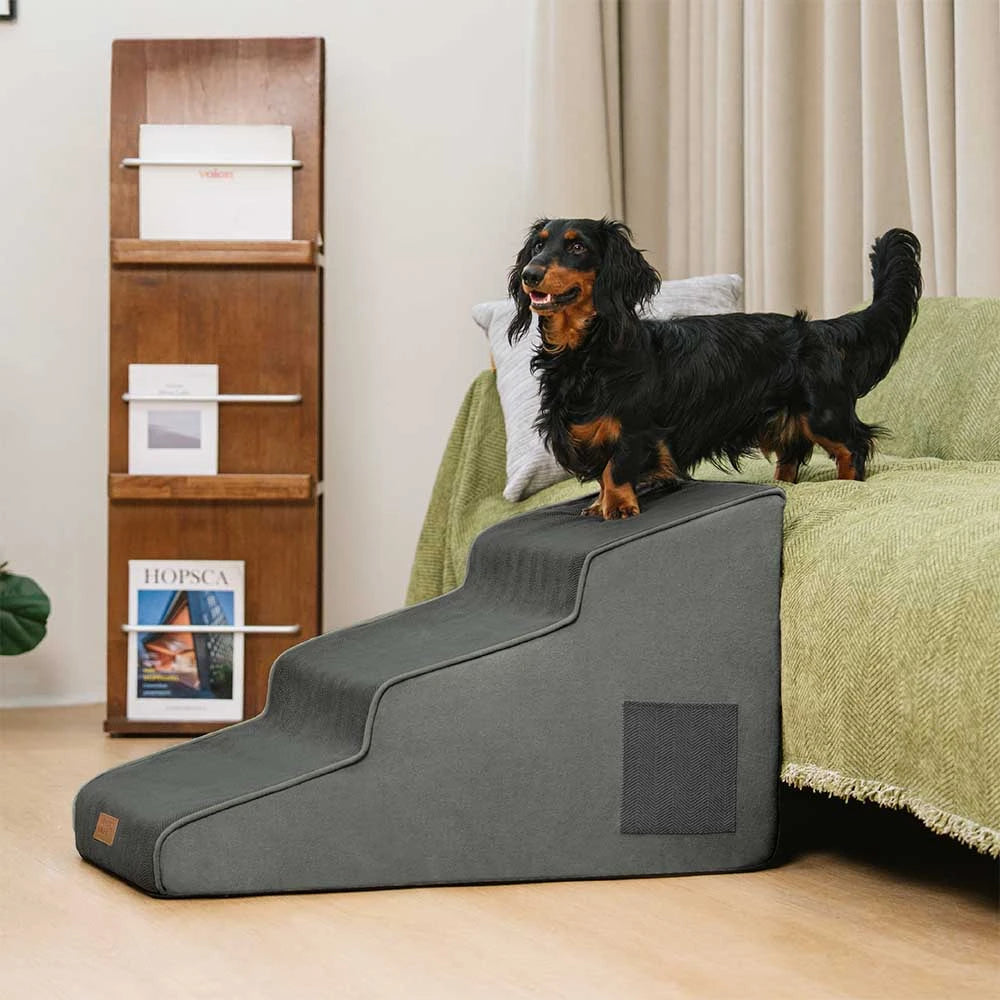 Escaleras de mascota de esponja extraíbles extra anchas de chenille