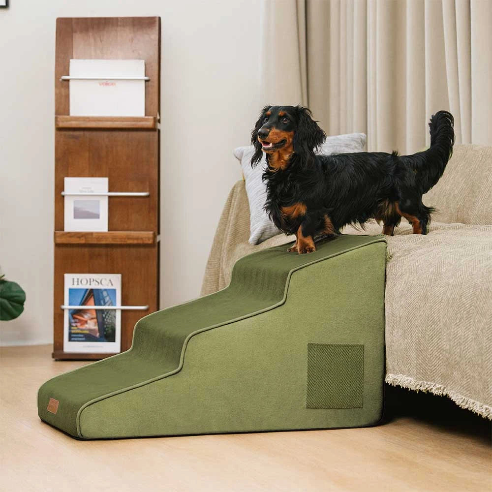 Escaleras de mascota de esponja extraíbles extra anchas de chenille