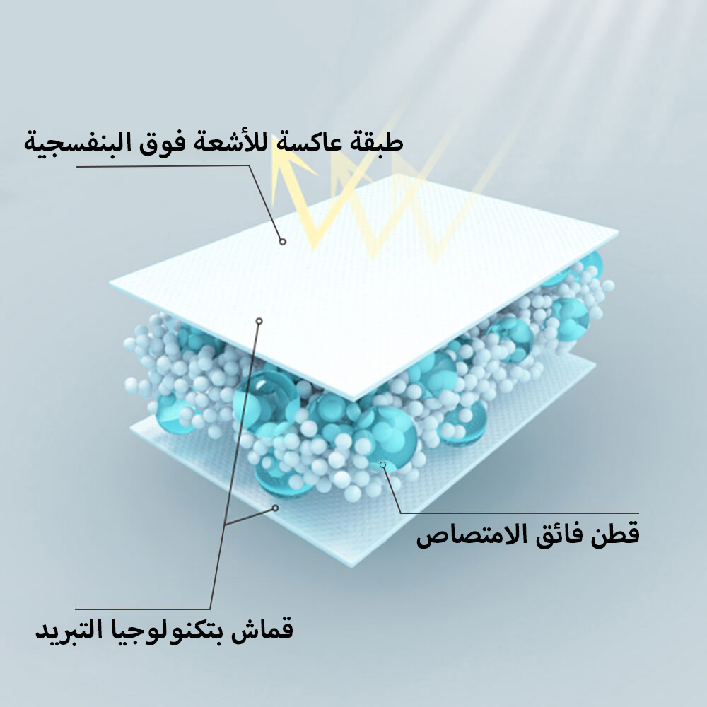 سترة تبريد خفيفة الوزن للحماية من أشعة الشمس فوق البنفسجية