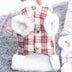 Chaqueta para perros de lana de vellón a cuadros: una chaqueta de invierno cálida y elegante