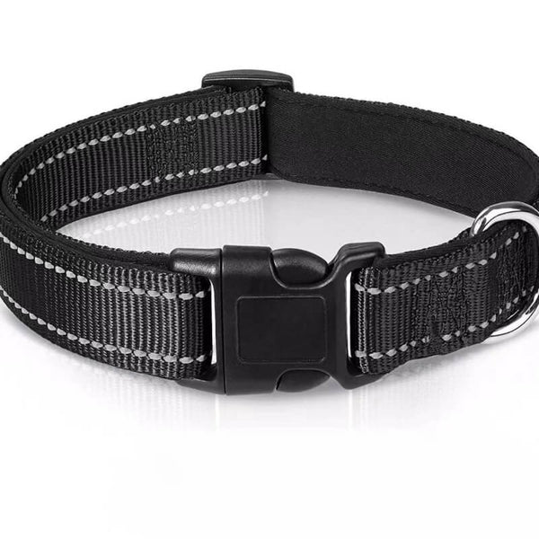 Collar de perro de nylon de seguridad reflectante ajustable
