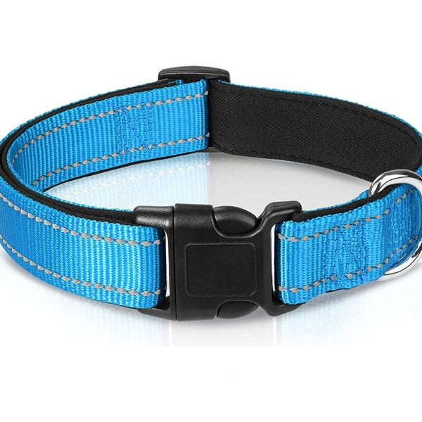 Collar de perro de nylon de seguridad reflectante ajustable