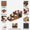 Escaleras para perros hechas a mano con almacenamiento y condominio - Napsteps