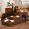 Escaleras para perros hechas a mano con almacenamiento y condominio - Napsteps