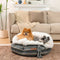 Cama clásica de perros de Donut Jacquard Plush - Snuggle Den