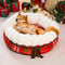 Cama clásica de perros de Donut Jacquard Plush - Snuggle Den