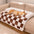 Cubierta protector de muebles para perros acogedores a cuadros de crema cuadrado