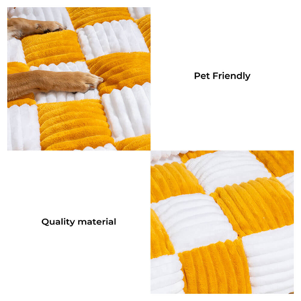 Cubierta de sofá de protector de muebles para mascotas a cuadros a cuadros
