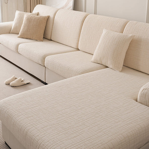 Jacquard Plush Desmanecible Sweat-Absorbente de sudor transpirable Cubierta de sofá mágica de cobertura completa