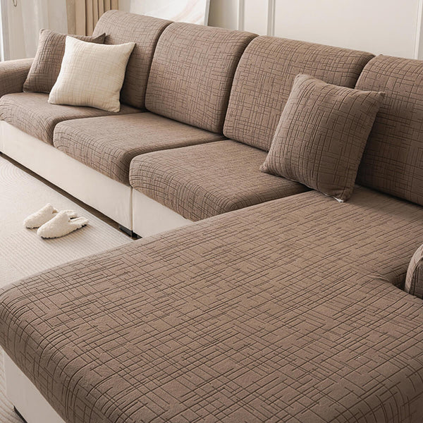 Jacquard Plush Desmanecible Sweat-Absorbente de sudor transpirable Cubierta de sofá mágica de cobertura completa