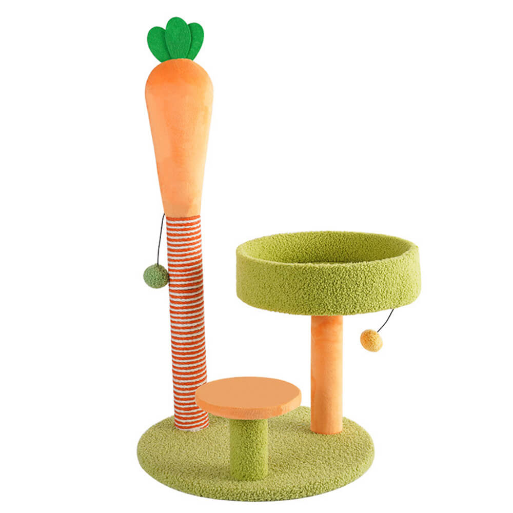 Plataforma de doble capa resistente a las zanahorias Sisal Small Cat Árbol
