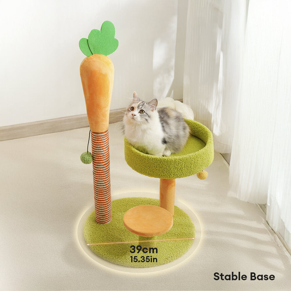 Plataforma de doble capa resistente a las zanahorias Sisal Small Cat Árbol
