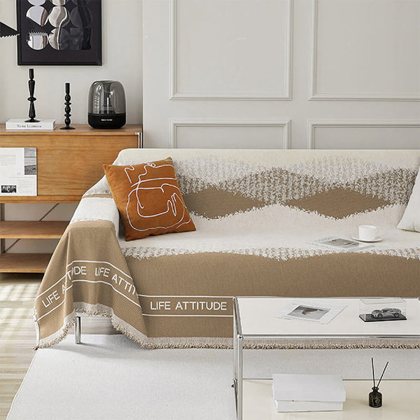 Chenille Short Velvet Artistic Pattern Throw Couch Cover