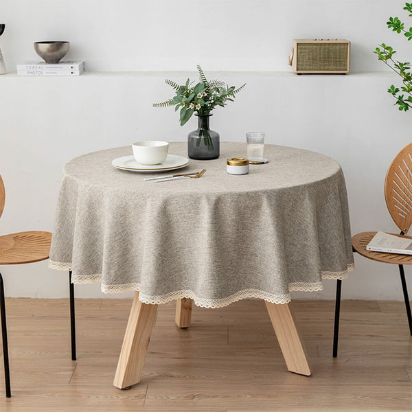Mantelete de lino minimalista de lino y resistente al aceite