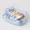 Soft Gingham Washable Dog & Cat Sofa Bed with Pillows