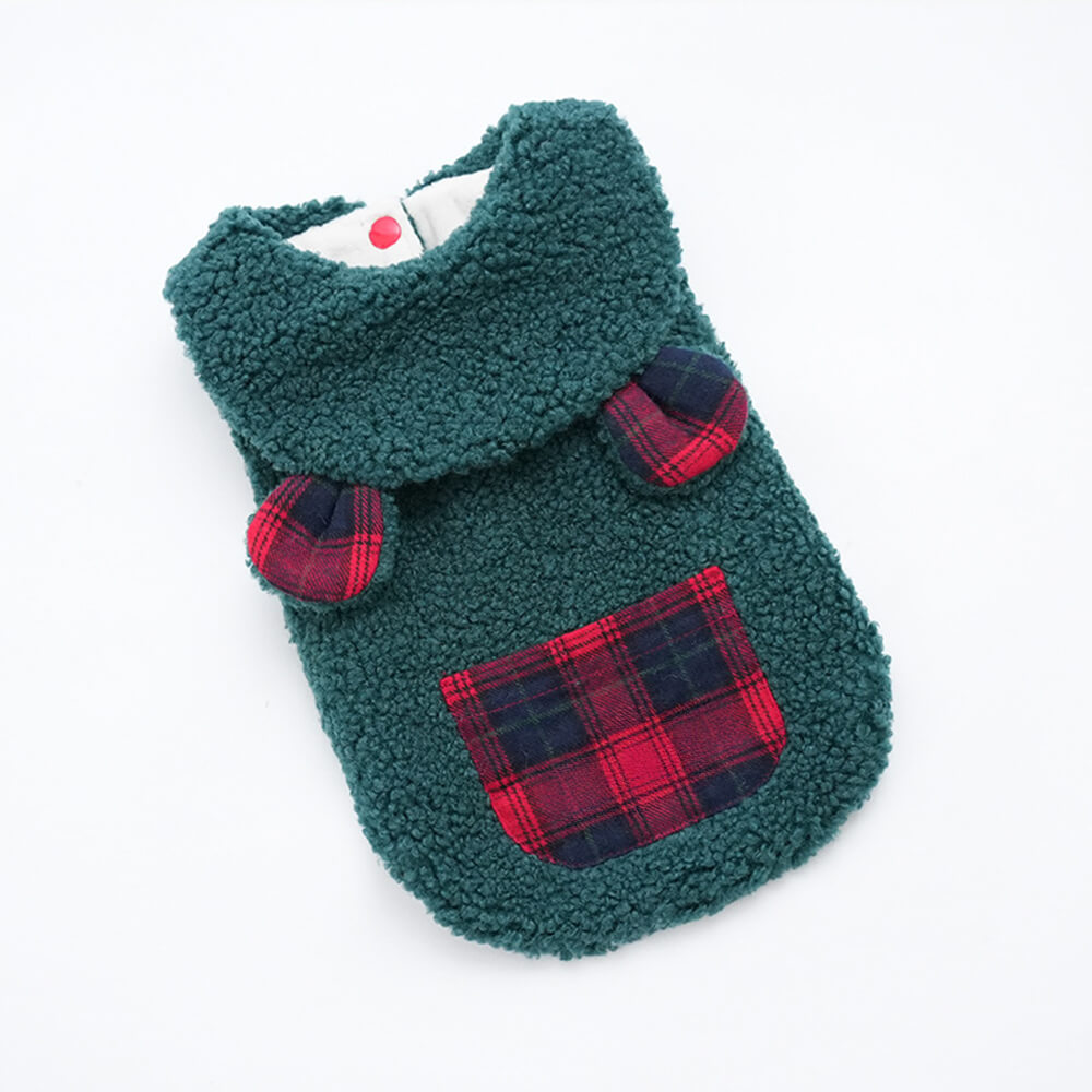 Gilet pour chien Sherpa à bordure écossaise – Confortable, mignon et parfait pour l'hiver