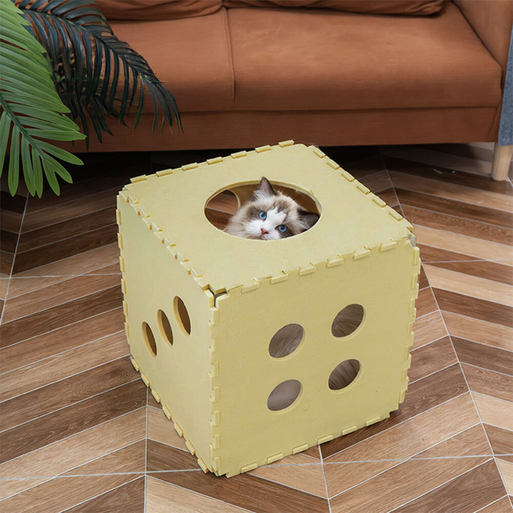 Cubo de gato de tela de fieltro de fieltro resistente a rasguños extraíble
