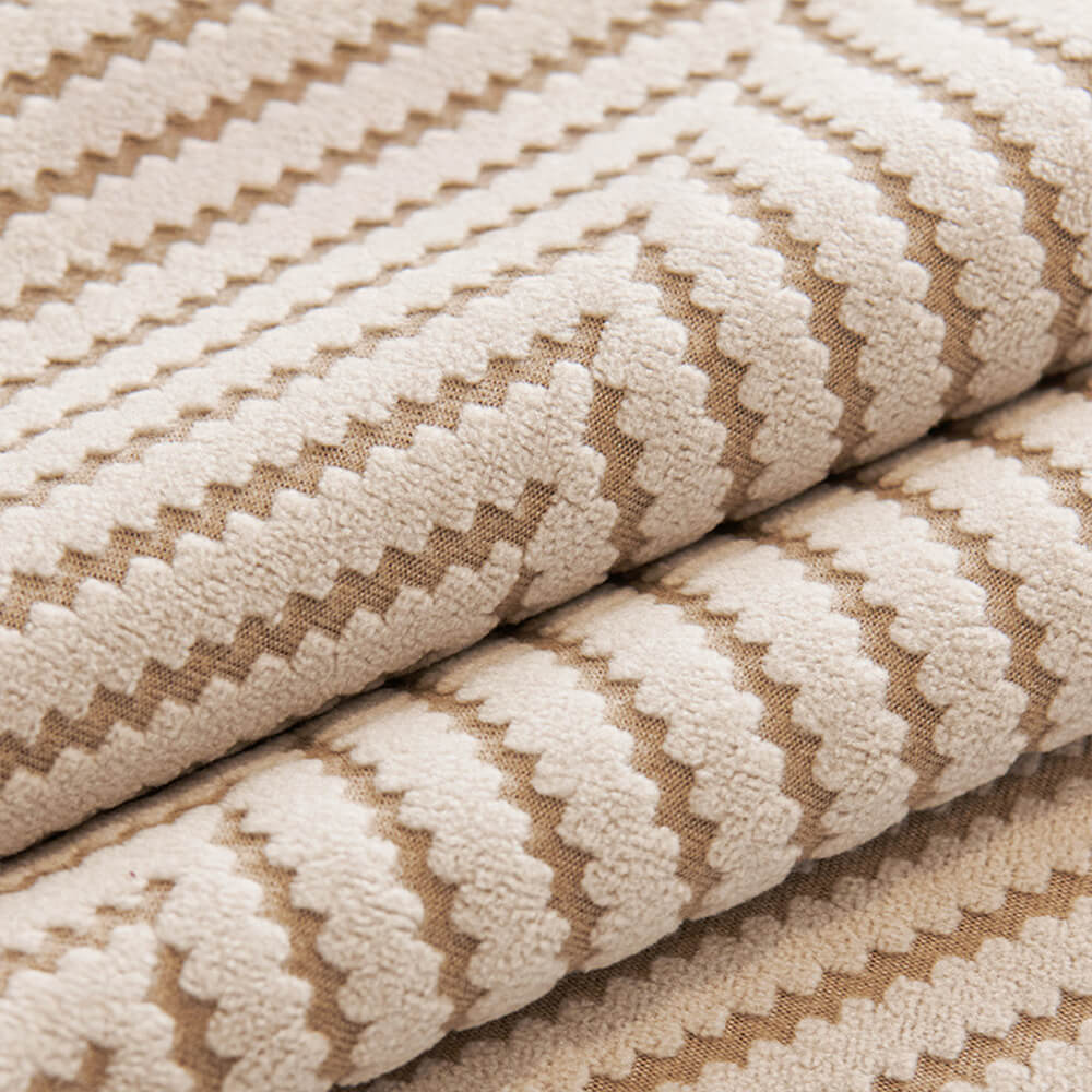 Two-tone Woven Hispingbone Polar Fleece Couch Coach