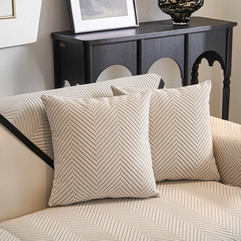 Two-tone Woven Hispingbone Polar Fleece Couch Coach