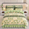 Elegancia floral Milk Velvet Bed Sheet juego con falda de cama