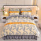 Elegancia floral Milk Velvet Bed Sheet juego con falda de cama