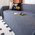 Breathable Woven Linen-Look Scratch-Resistant Throw Couch Cover