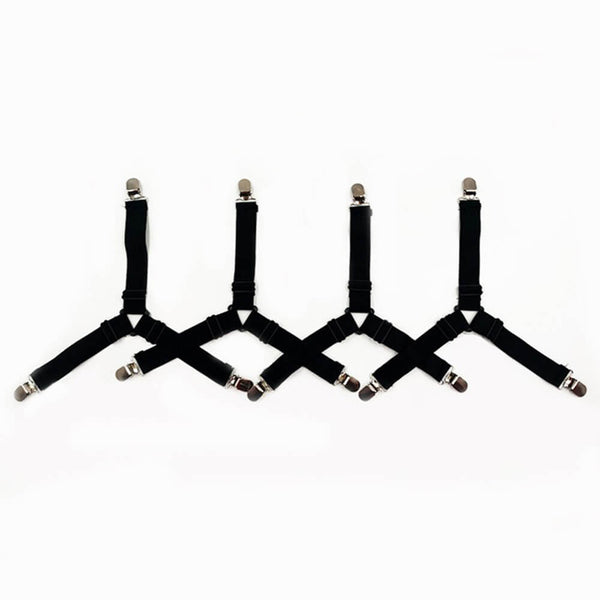 Correas de sábana elástica sin deslizamiento ajustable con clips de metal