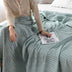 All-Season Lightweight Breathable Cotton Waffle Throw Blanket for Pets & People