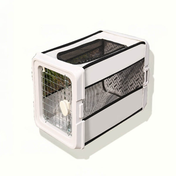 Breathable Foldable Hard-Shell Pet Carrier Crate for Cats & Small Dogs