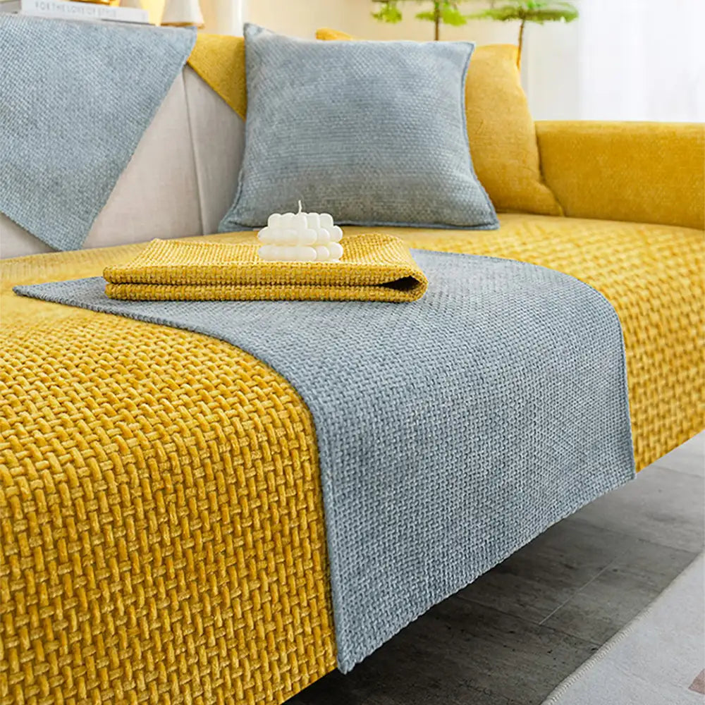 Cloud Woven Velvet Thick Scratch-Resistant Non-Slip Couch Cover