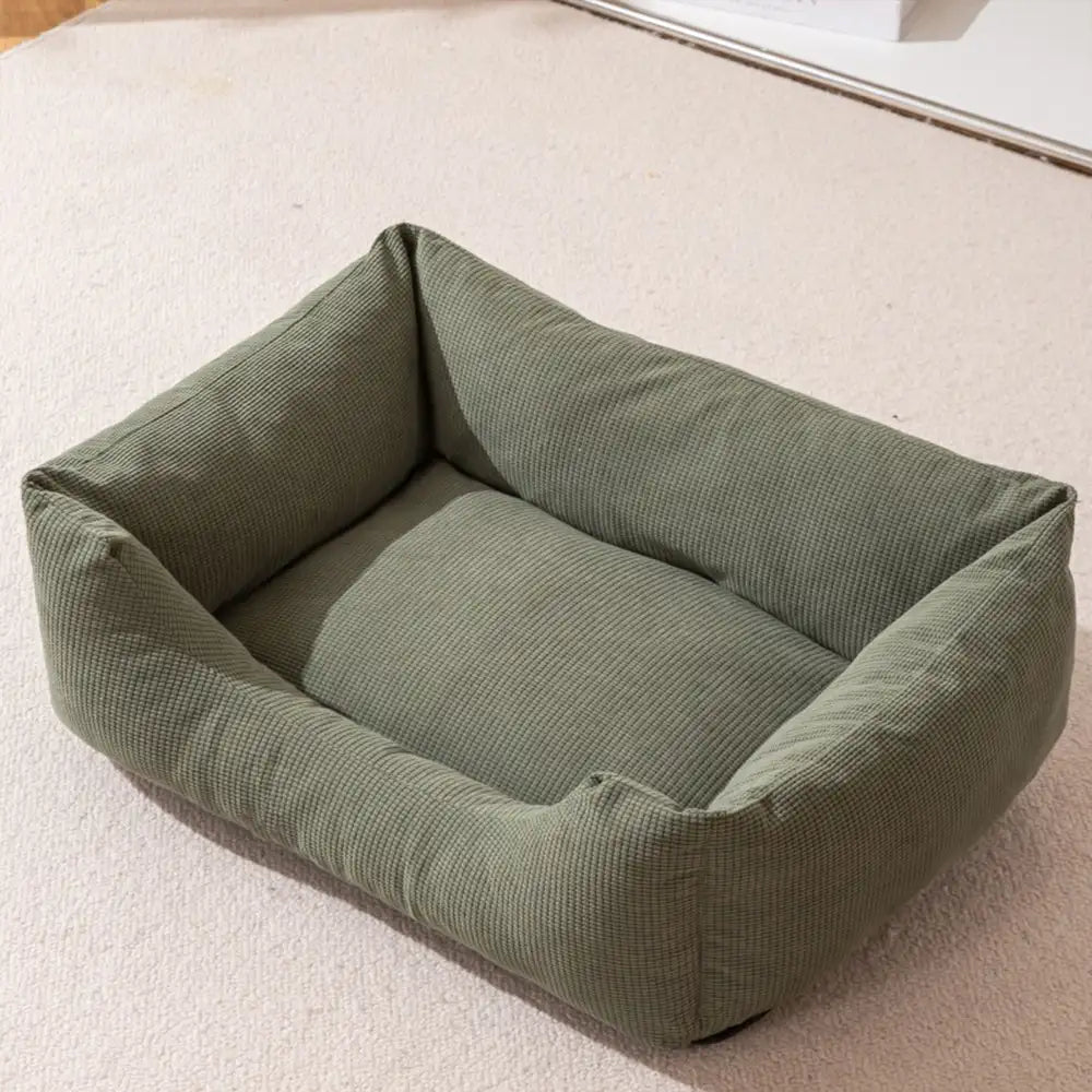 Corduroy Scratch-Resistant Breathable Detachable Comfort Dog Bed