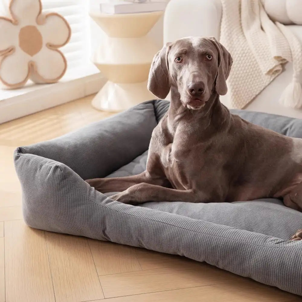 Corduroy Scratch-Resistant Breathable Detachable Comfort Dog Bed