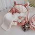 Cama de perro y gato de perros y gatos lavables y esponjosos de color rosa crema